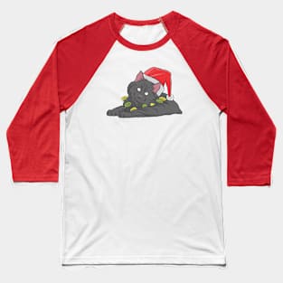 CAT SANTA HAT Baseball T-Shirt